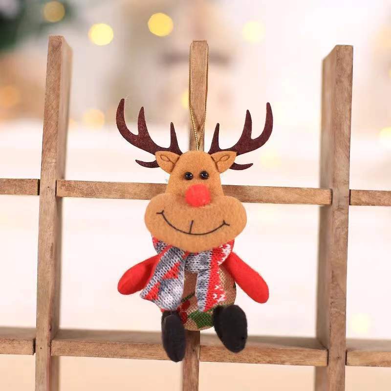 Wholesale Christmas Decoration Pendants Mini Dolls Three-dimensional Fabric Dolls